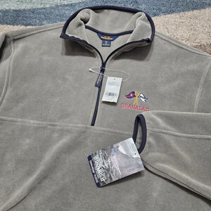 Vintage Woolrich Trailhead Fleece Quarter Zip Pullover Gray Mens Large 2001 NWT